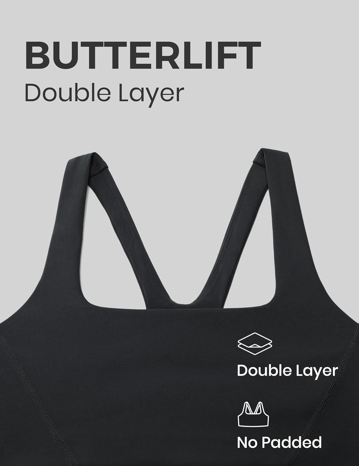 CRZ YOGA Butterlift Square Neck Sports Bras