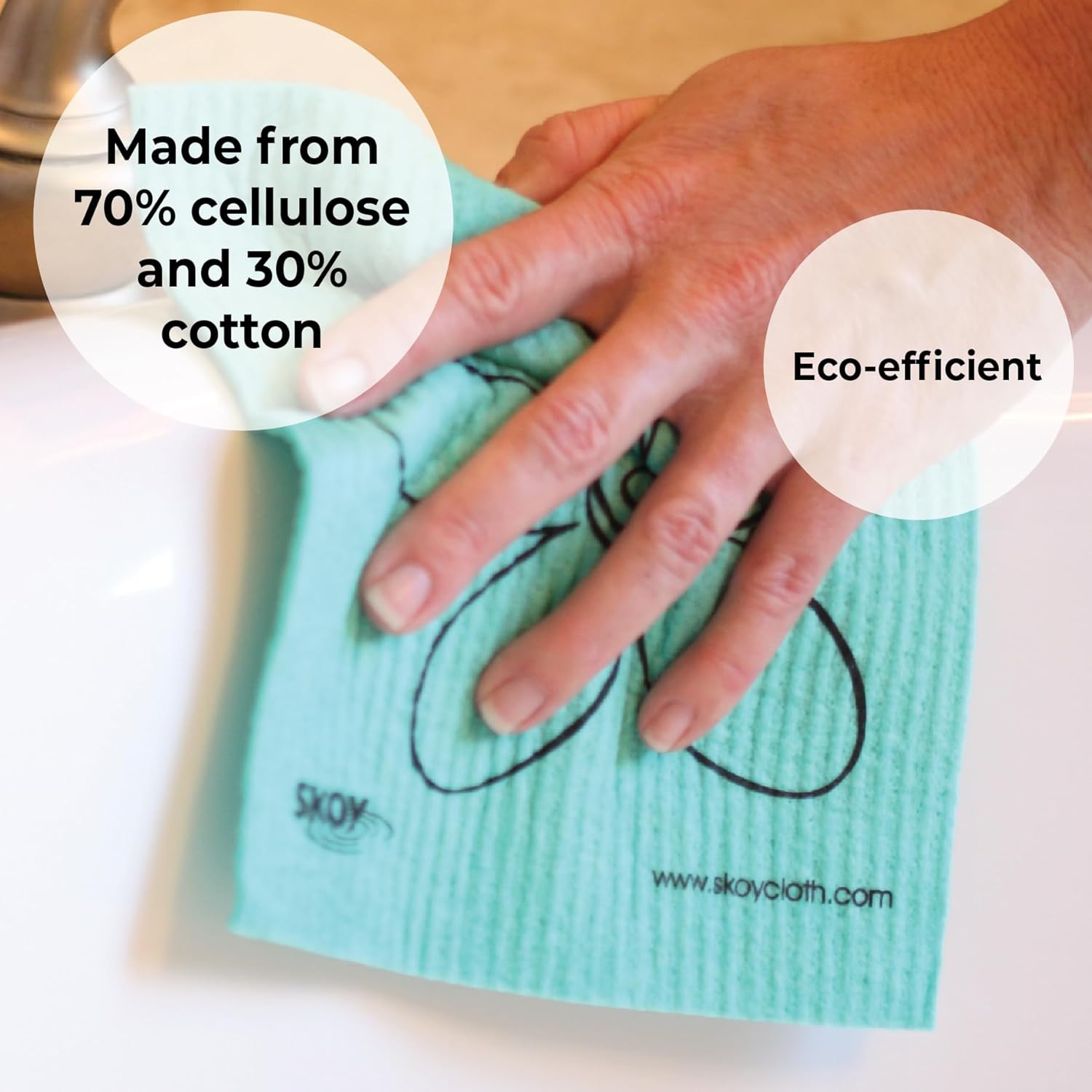 Skoy Cloth, 10-Pack Versatile Swedish Dishcloths for Kitchen and Household Use, Reusable Cleaning Cloths, Planet-Friendly, Dishwasher and Dryer-Safe, Children are The Future