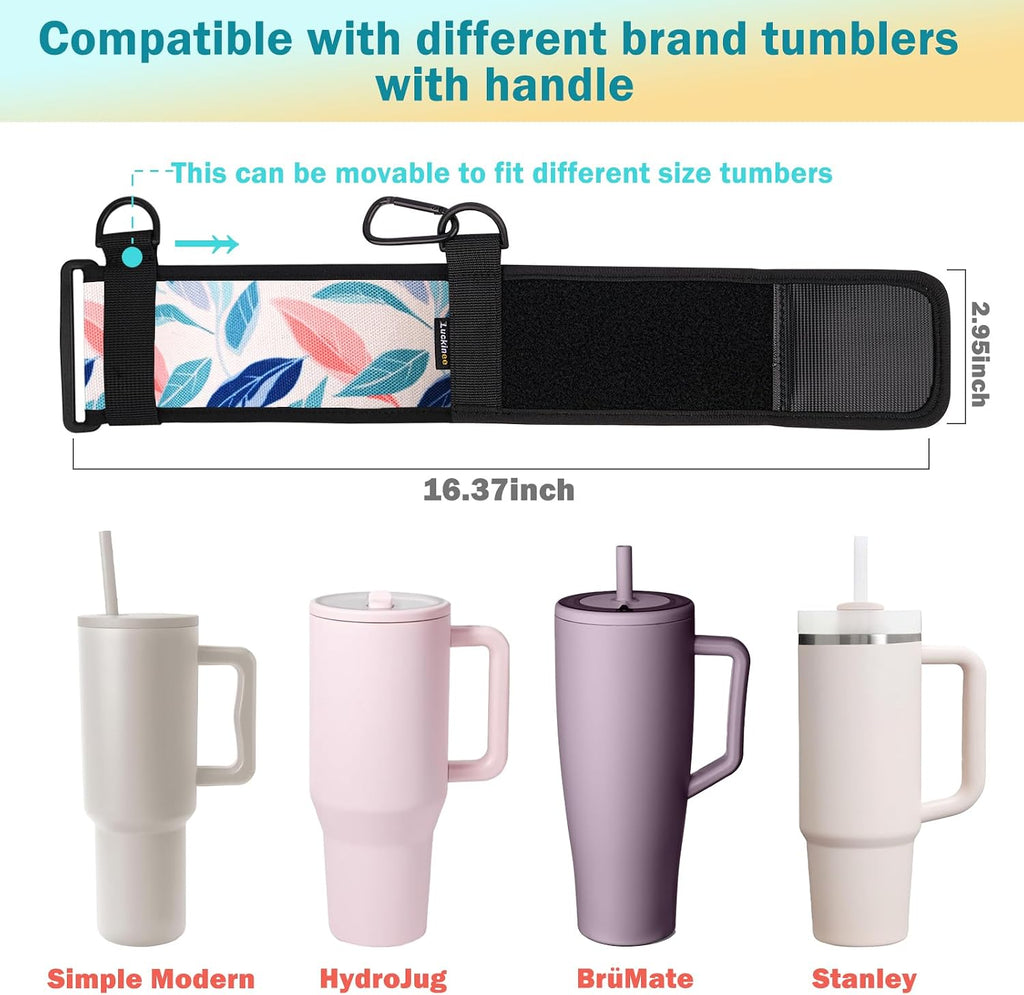 LUCKINEE Tumbler Holder with Strap Stanley Cup Holder Water Bottle Strap