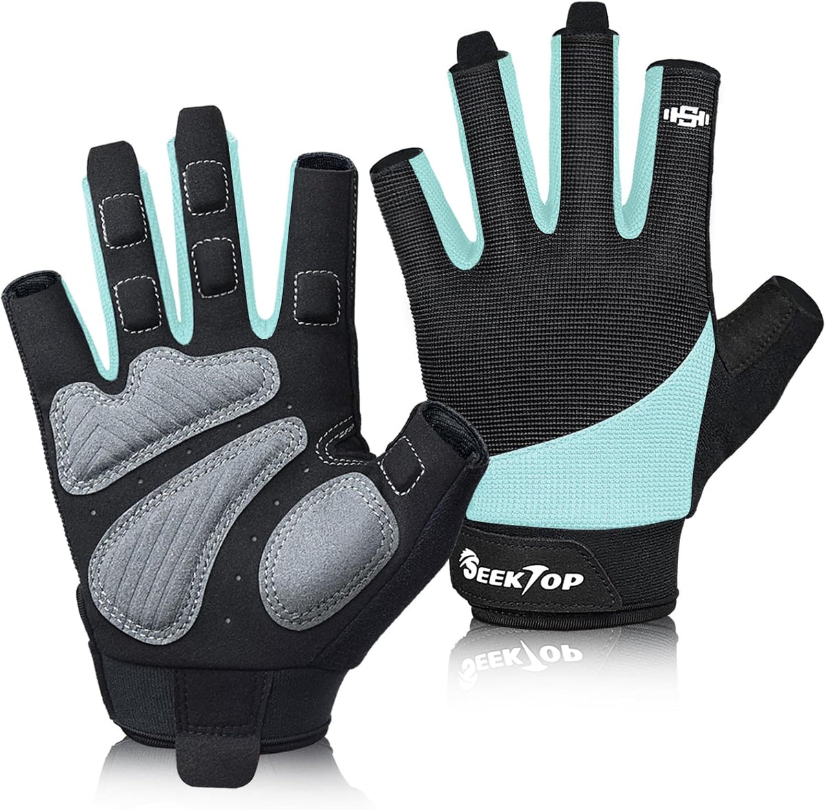 Seektop Padded Workout Gloves for Men & Women: Excellent Grip Gym Gloves
