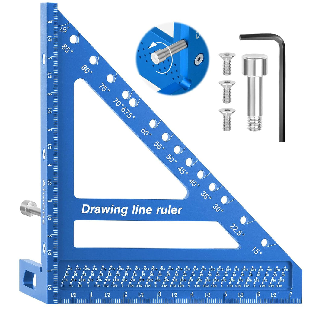 8.5 inch 3D Multi-Angle Measuring Ruler-Large Precision Woodworking