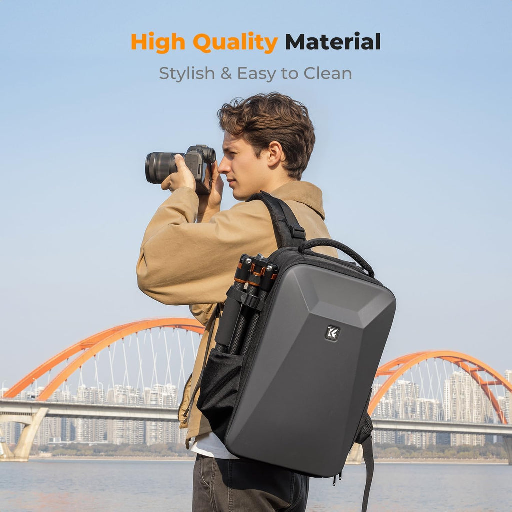 K&F CONCEPT Camera Backpack,Hardshell Photography DSLR Camera Bag