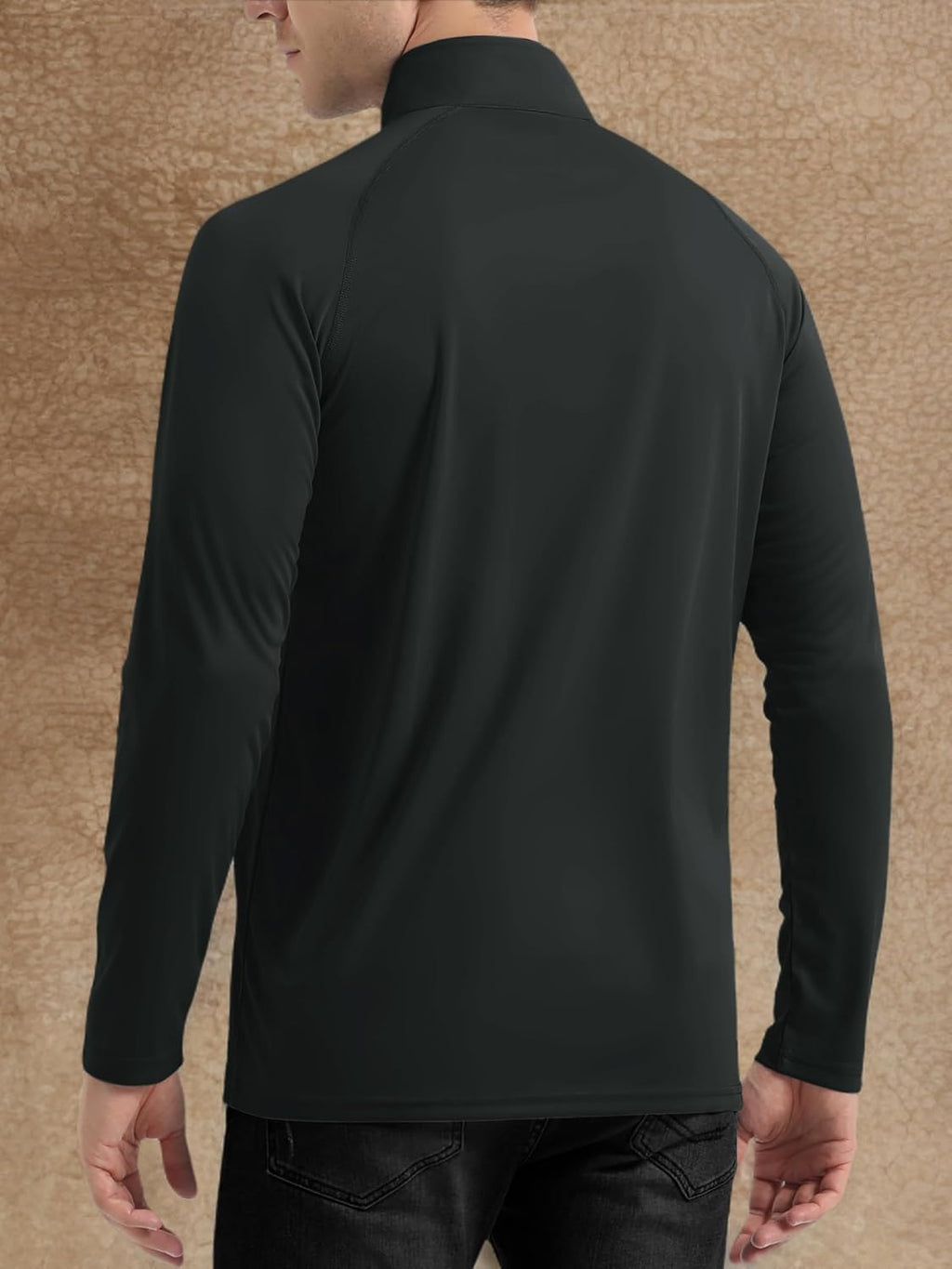 TACVASEN Men's Long Sleeve Athletic Shirts 1/4 Pullover Zip Sun Protection Rash Guard UPF 50+ Outdoor Running T-Shirts