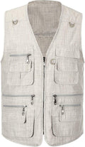 Spanye Mens Outdoor Fishing Vest Safari Travel Photography Vests Jacket Multi Pocket