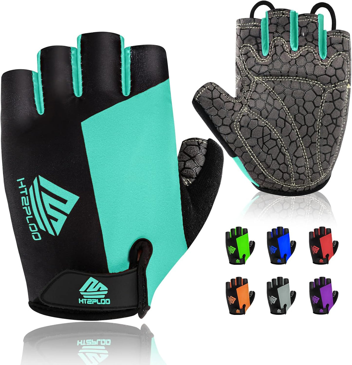 Bike Gloves Cycling Gloves Biking Gloves Bicycle Gloves for Men Women with Anti-Slip Shock-Absorbing Pad,Light Weight Half Finger Gloves for Cycling Workout Training Outdoor