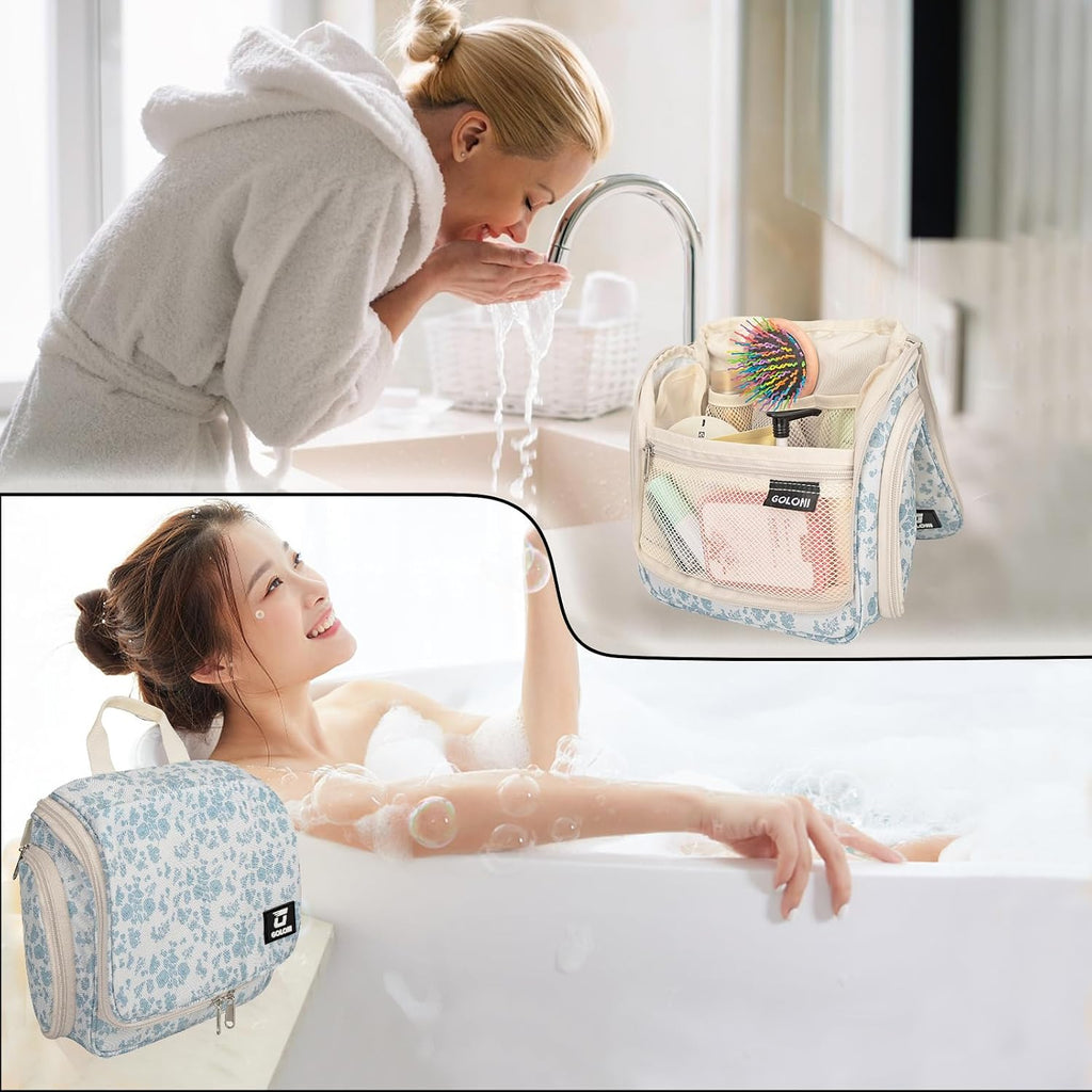 Goloni Hanging Toiletry Bag for Men Women, Water-Resistant Organizer