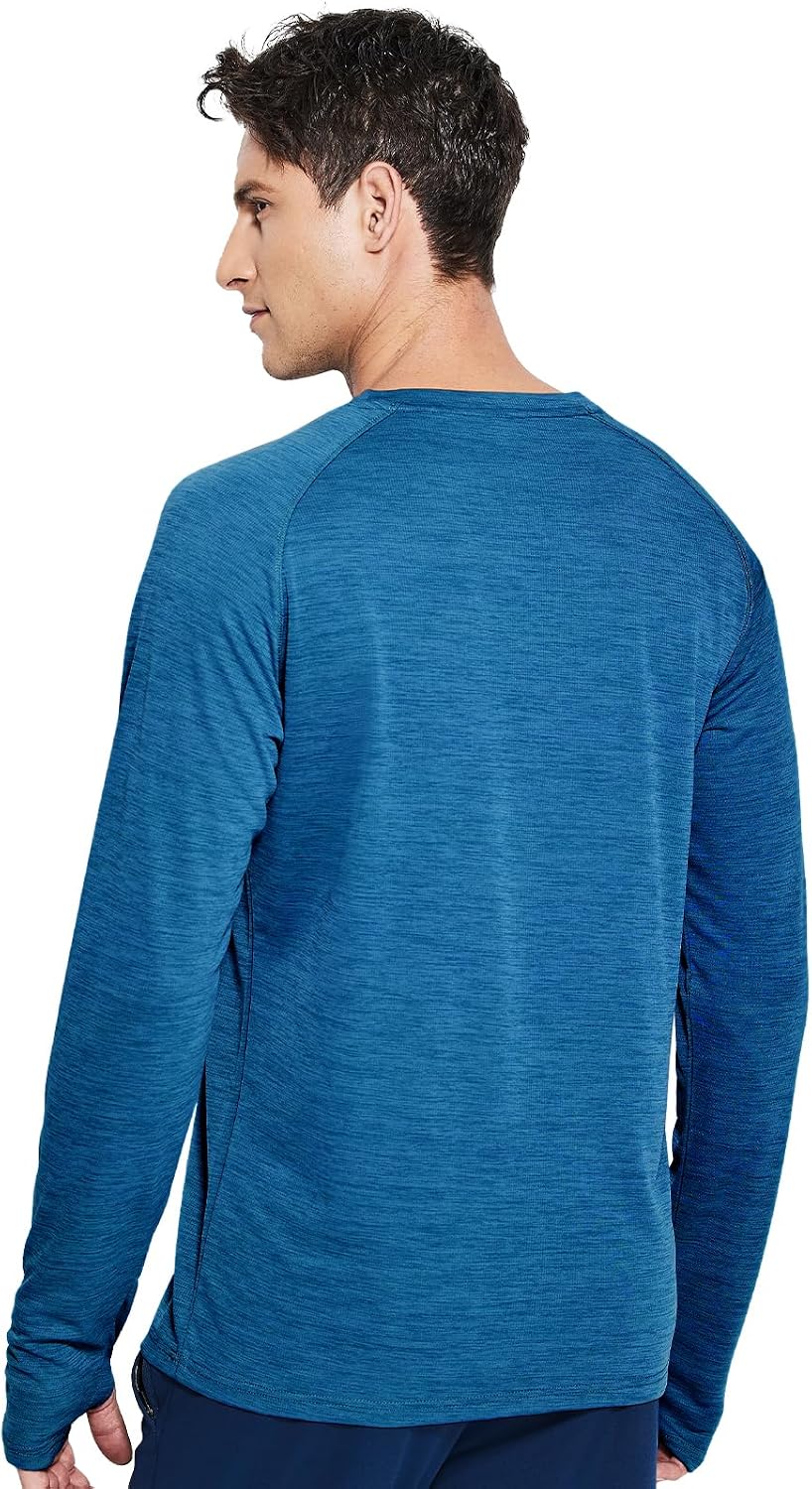 MIER Men's UPF 50+ Rash Guard Long Sleeve Shirts Dry Fit Fishing Running