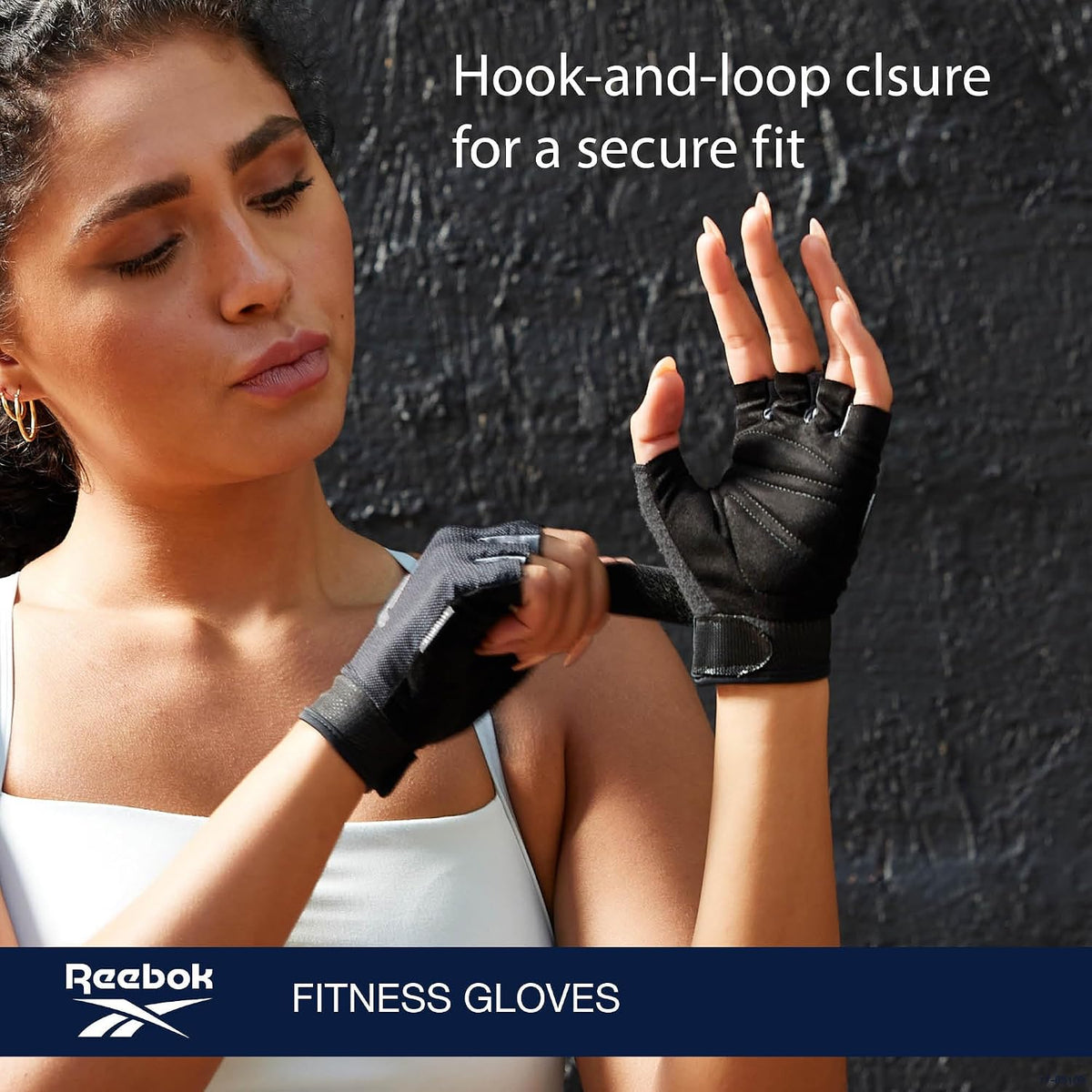 Reebok Classic Fingerless Gloves Lightweight Fitness & Weight Lifting Gloves for Training
