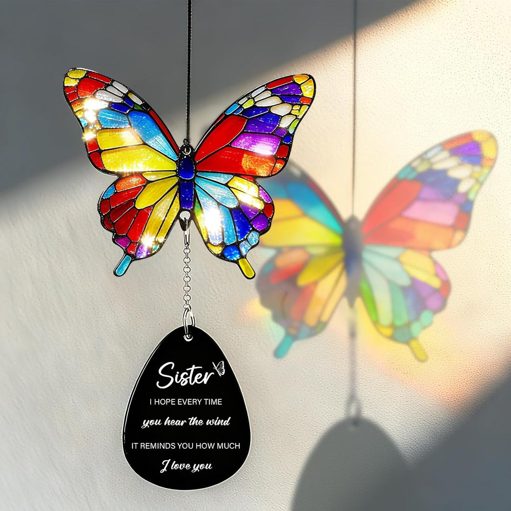 Sisters Gifts from Sister, Sister Birthday Gift from Sisters, Gift for Sisters Birthday, Sisters Present from Sis Brother, Sis Wind Chimes, Best Sis Ever Presents for Christmas, Mothers Day