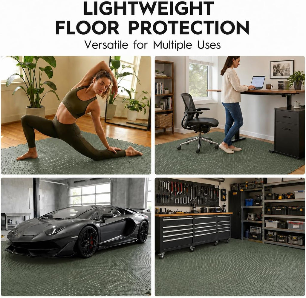 18 Pcs EVA Foam Floor Tiles, Puzzle Exercise Mat Set for Gym