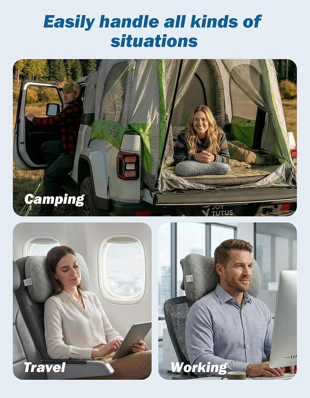 JOYTUTUS Inflatable Camping Pillow Ultralight for Travel, Camping, Hiking
