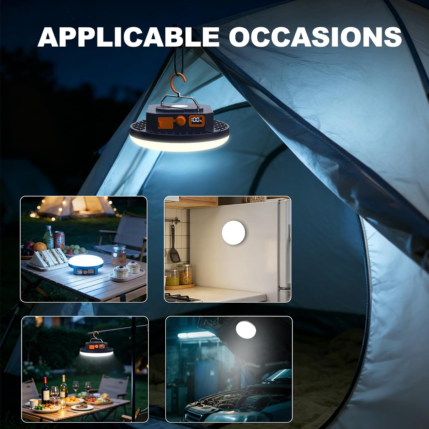 4000LM Flashlight Portable LED Camping Lantern Light
