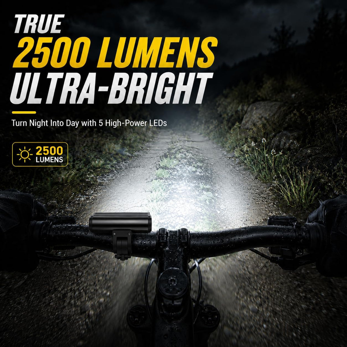 Bike Light Bar 2800LM(5 LEDs), 2500LM(3 LEDs), Bike Headlight Front Light