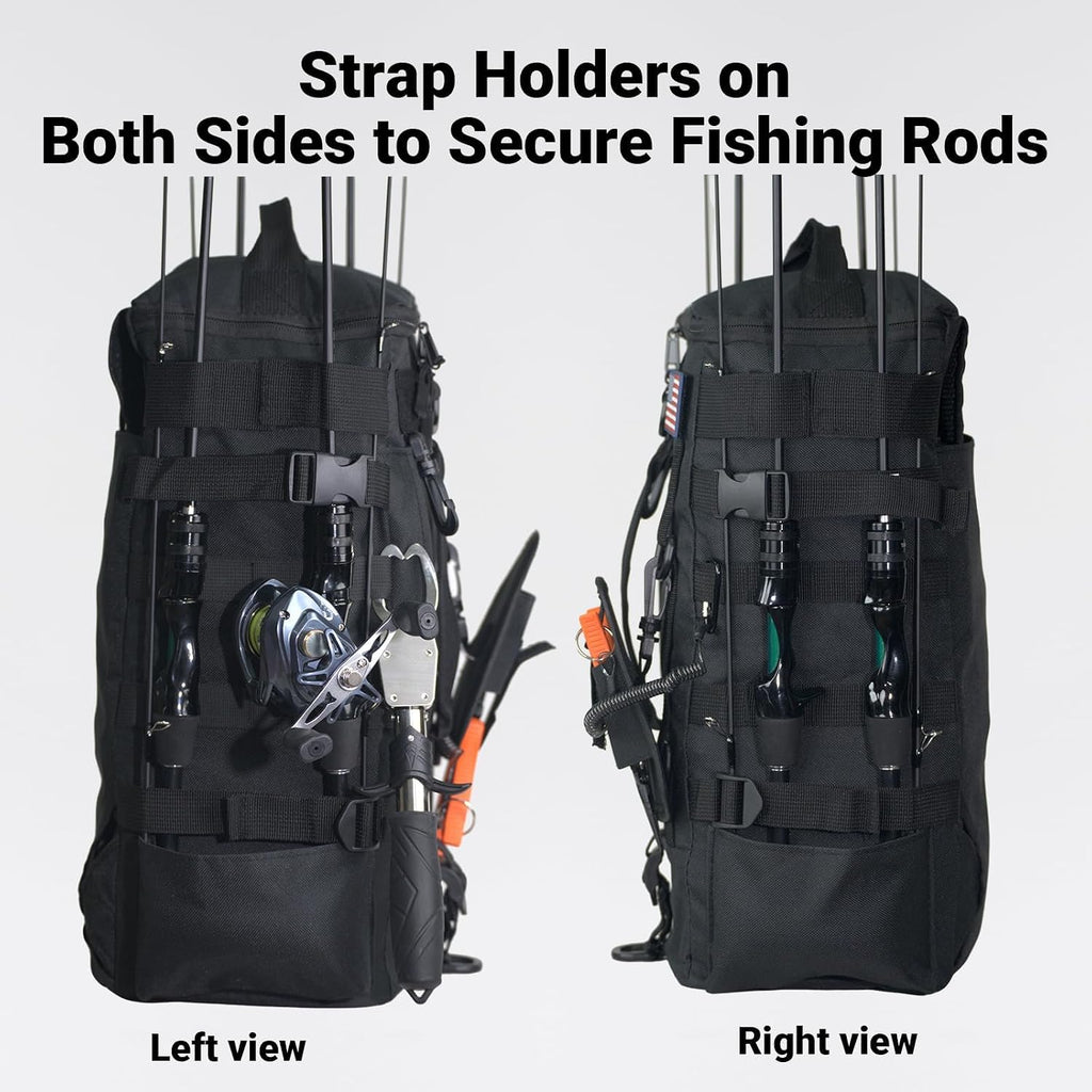 kokkoya Small Fishing Backpack with 2 Rod Holders, 16L Kayak Tackle Bag