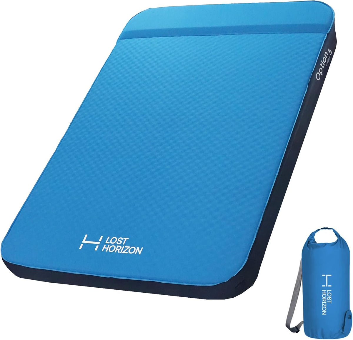 Lost Horizon Self-Inflating Foam Camping Mattress, Single, 3" Thick
