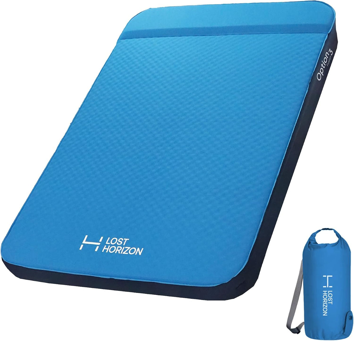 Lost Horizon Self-Inflating Foam Camping Mattress, Full, 3" Thick