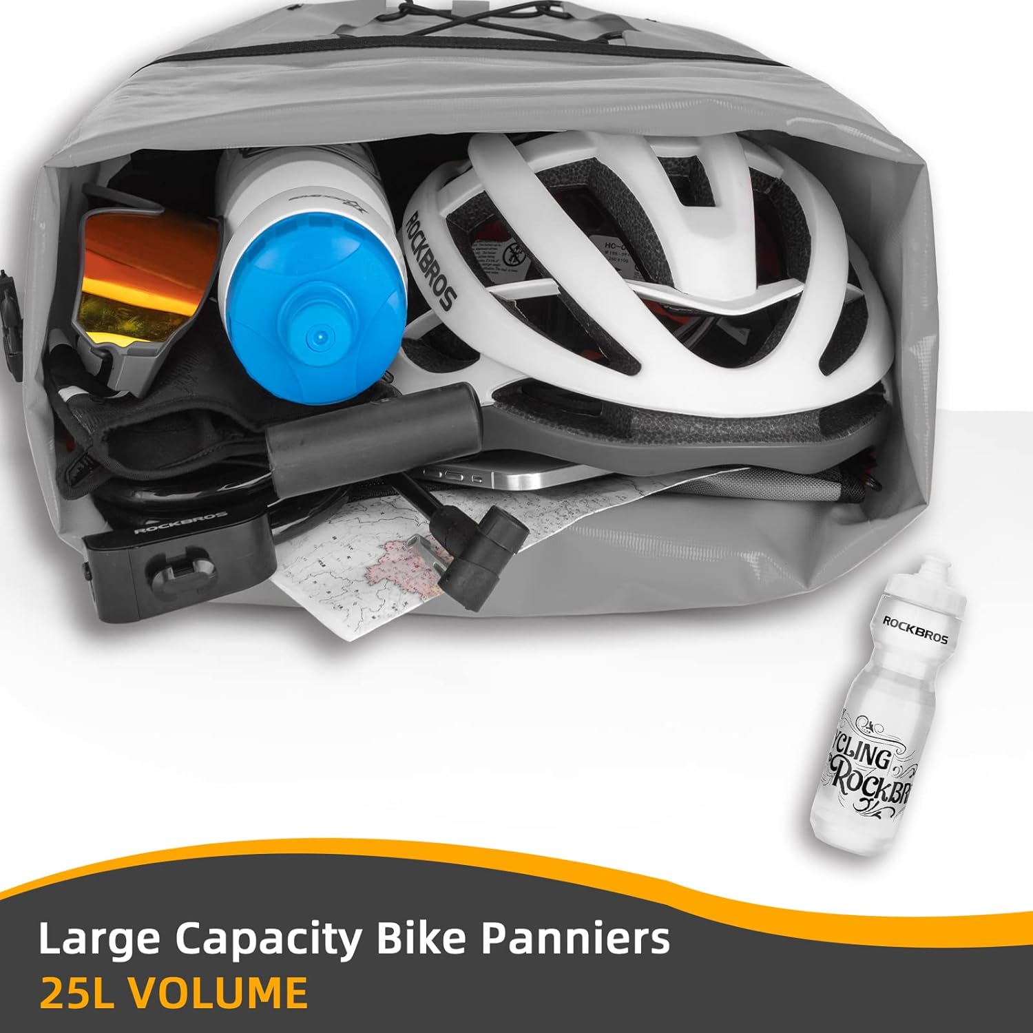 ROCKBROS Bike Panniers Waterproof Max 30L Capacity Cycling Traveling 2 Pack