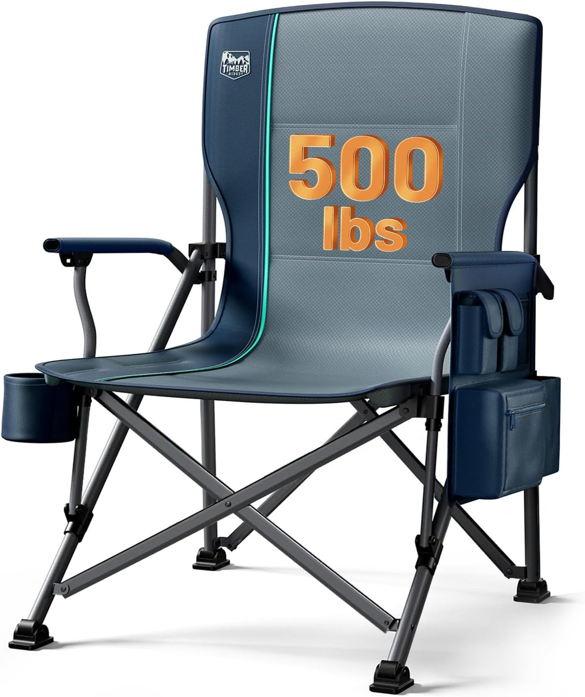 TIMBER RIDGE Oversized Folding Camping Chair High Back 500lbs