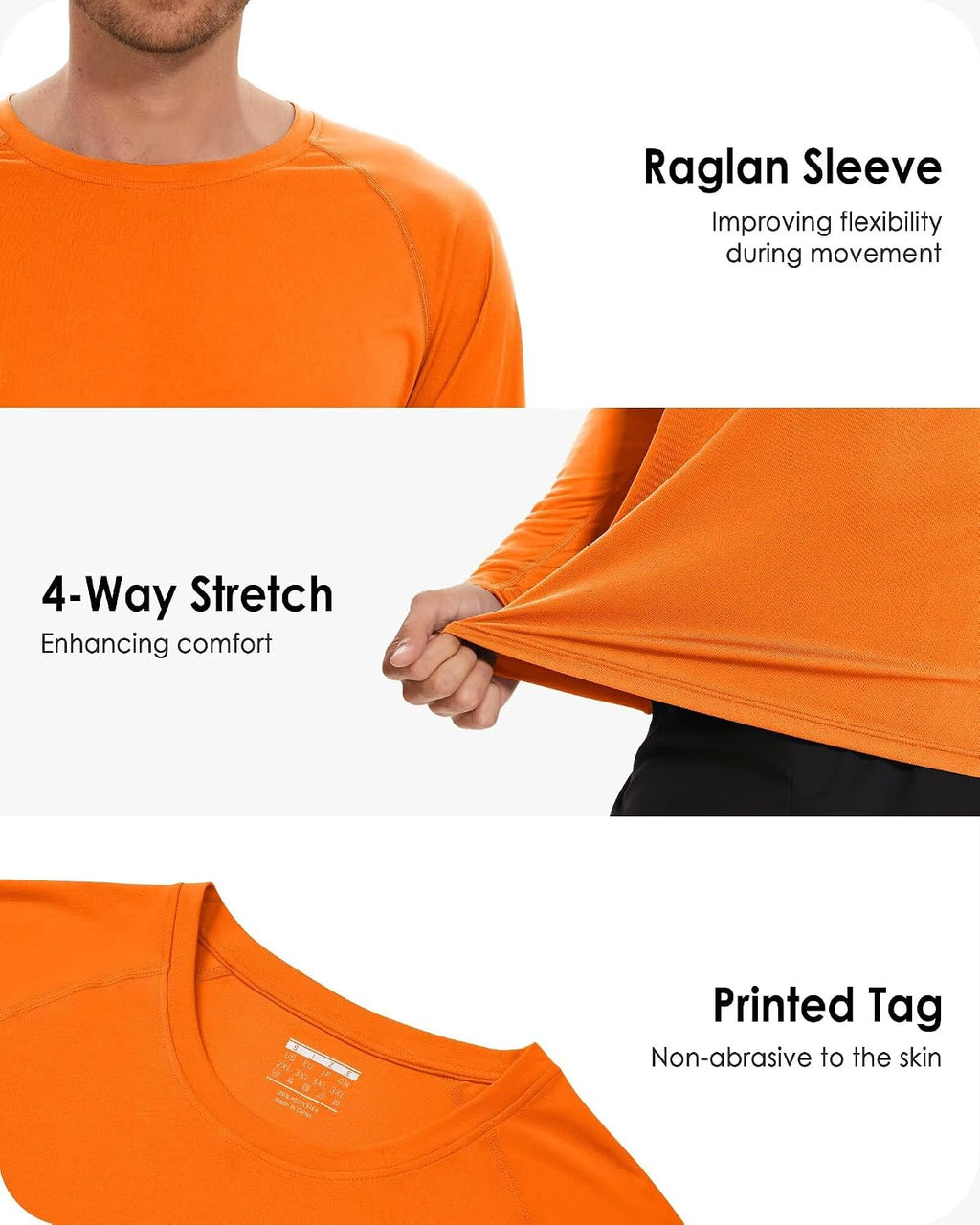 Boladeci Men's UPF 50+ Sun Protection UV SPF Shirts Long Sleeve Lightweight Quick Dry Swim T-Shirts Rash Guard