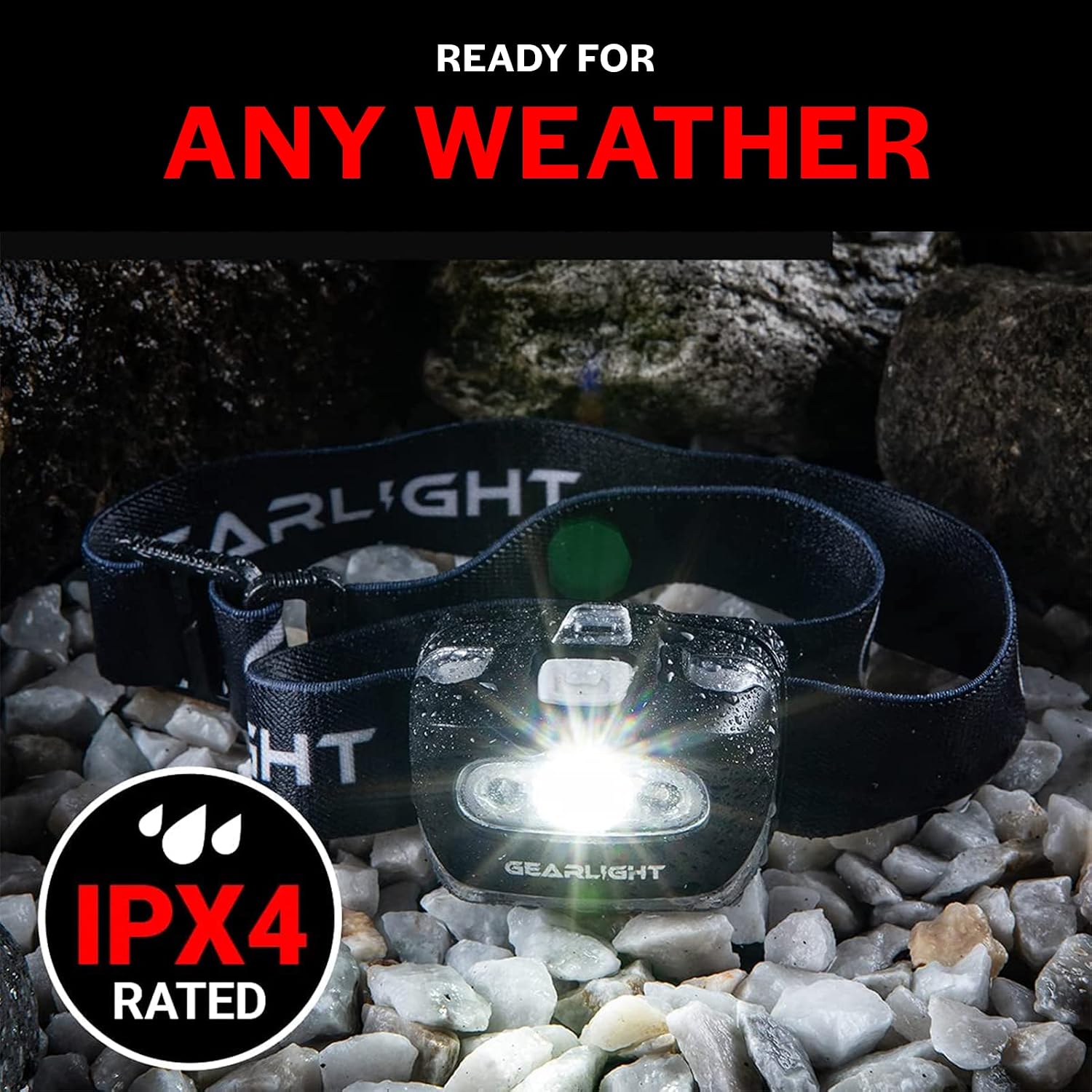 LED Headlamp 2-pack Battery Powered (AAA) (Batteries Not Included) | Head Lamp for Running Hunting Camping Fishing Hiking with Red Light and Adjustable Headband - Bright Forehead Headlamp 7 Modes