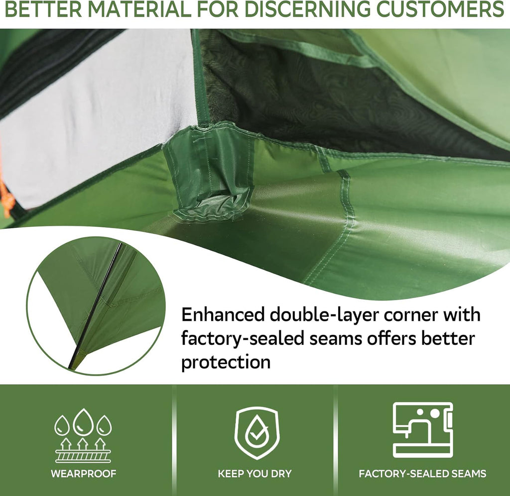 Clostnature 1/2/3/4 Person Lightweight Backpacking Tent, Easy Setup Tent