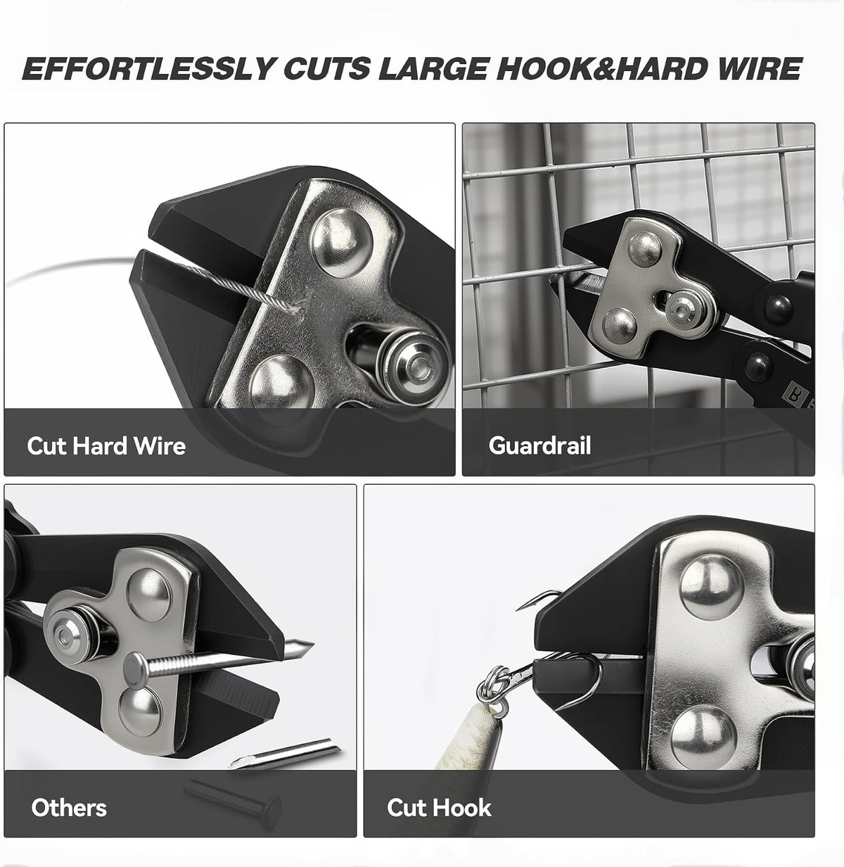 Booms Fishing Hook & Wire Cutter: Upgraded Handle, Cuts Thick Hooks & Bolts - XW43 8.8" Heavy-Duty Fishing Tool