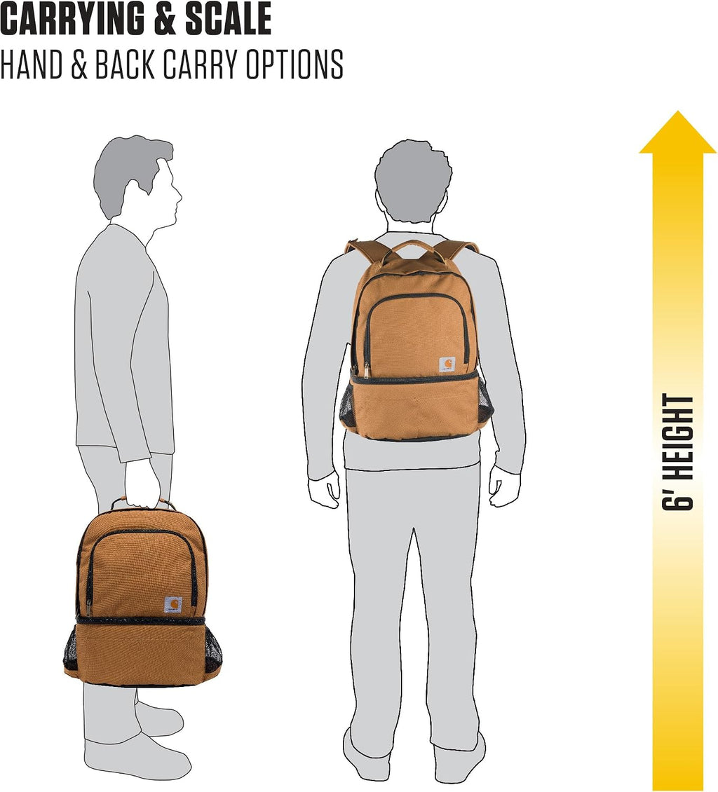 Carhartt Unisex Insulated 24 Can Two Compartment Cooler Backpack