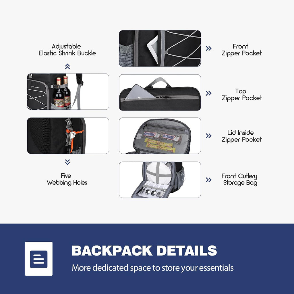 Maelstrom 35/50Can Insulated Cooler Backpack, Leakproof Soft Lunch Ice Bag