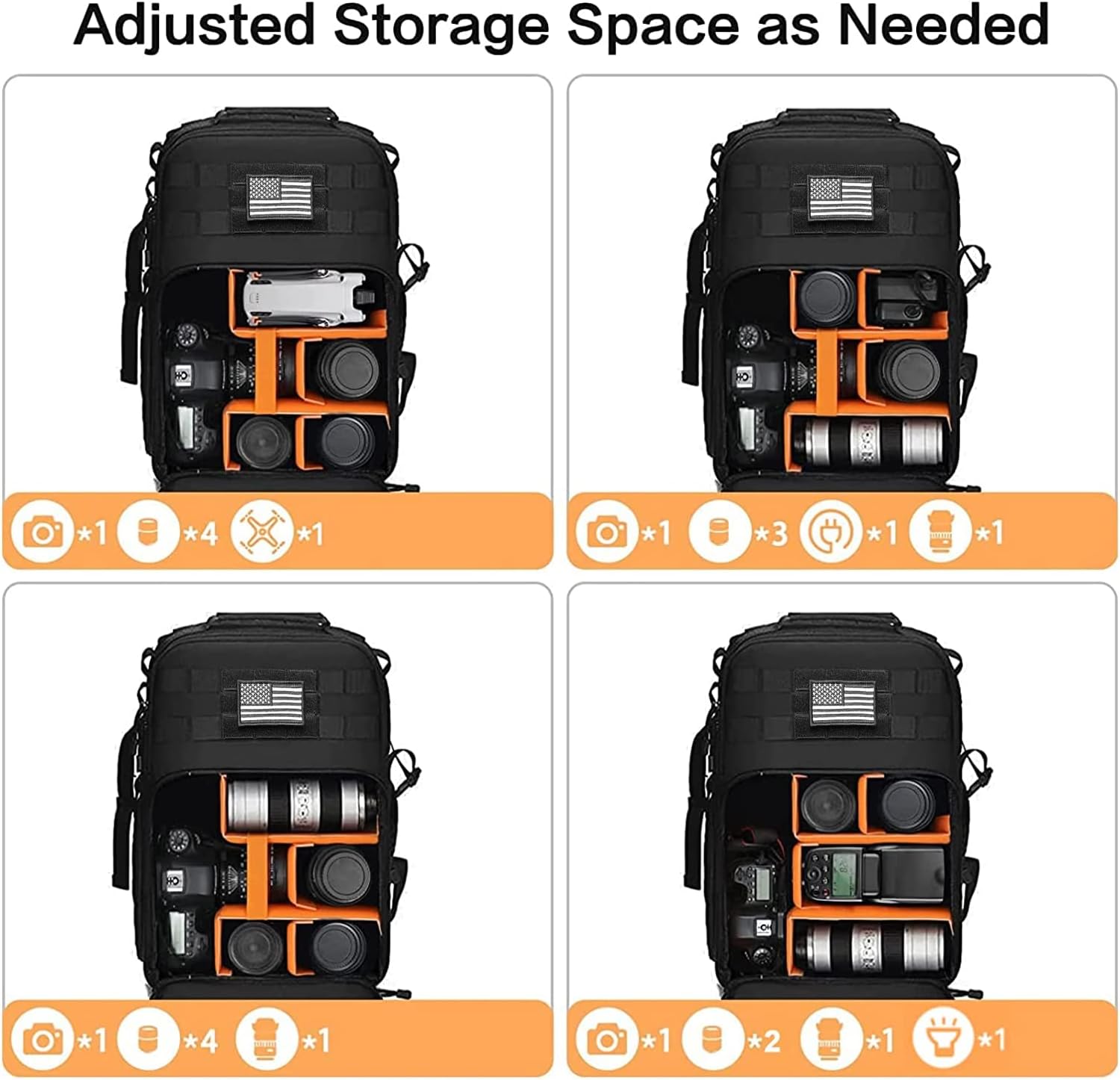 MOSISO Camera Backpack, DSLR/SLR/Mirrorless Tactical Camera Bag Case