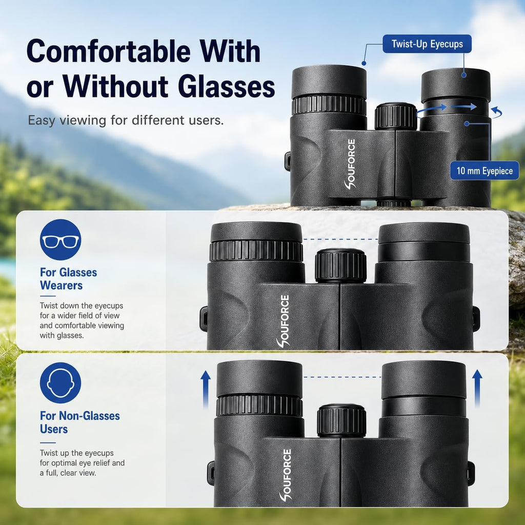 8x21 Compact Binoculars for Adults BAK4 Prism High Powered