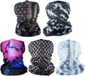 S A Soul of Adventure 5-Pack UV Face Shield | UV 30+ Multipurpose Neck Gaiter Balaclava for Adults | Multiple Color Packs