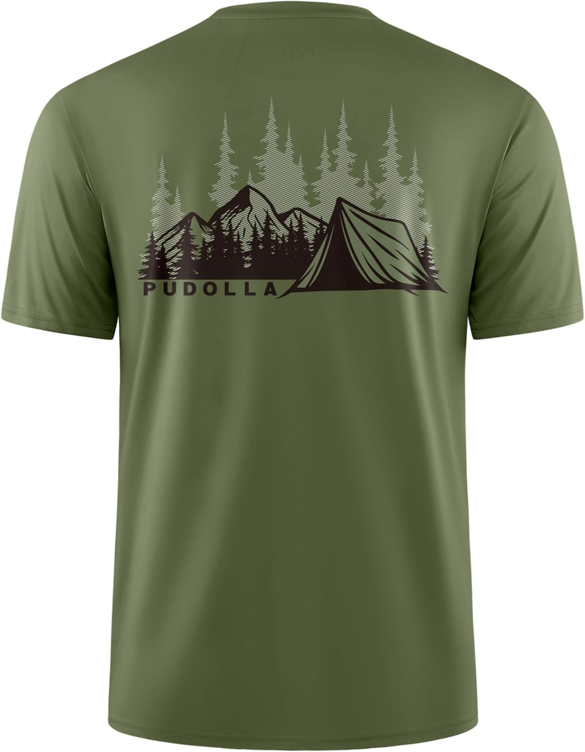 Pudolla Men's Fishing Swim Graphic Shirts Short Sleeve Sun Protection UV UPF 50+ SPF Tee Quick Dry Lightweight Water Tops