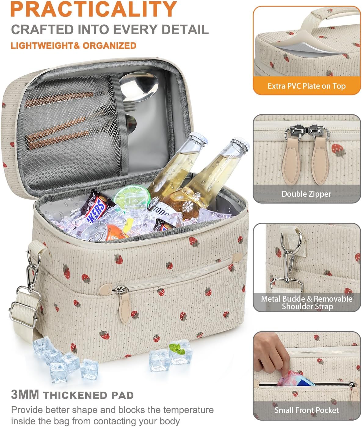 Capolo Lunch Bag for Women Men Insulated Lunch Tote Leakproof Lunchbox Bags