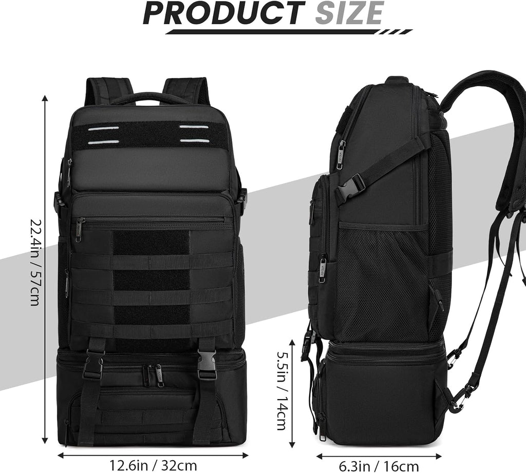 RUCYEN Lunch Backpack, Insulated Cooler Backpack Removable Lunch Box for Men Women, 15.6 Inches RFID Blocking Laptop Backpack Lunch Bag for Work Travel Black