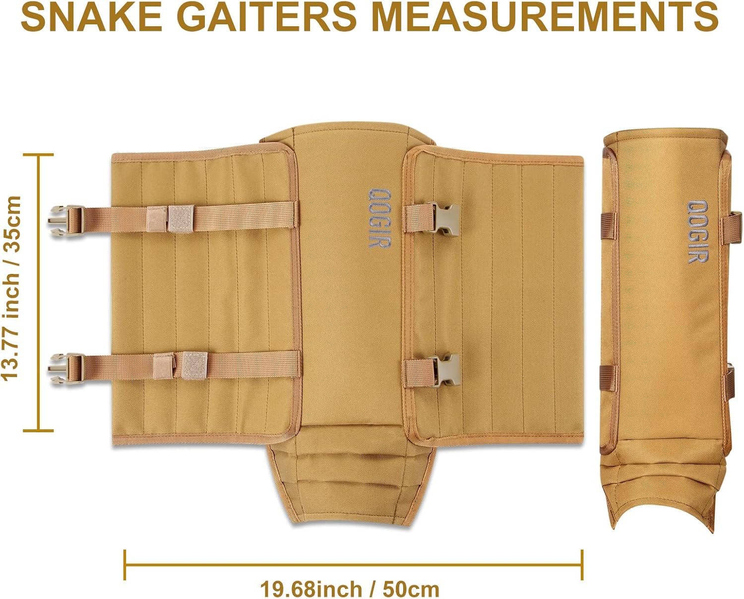 QOGIR Snake Gaiters for Hunting: Durable Snake Guards, Snake Gaiter Leggings for Men & Women, Snake Bite Protection for Lower Legs, Snake Proof Gaiters with Adjustable Size