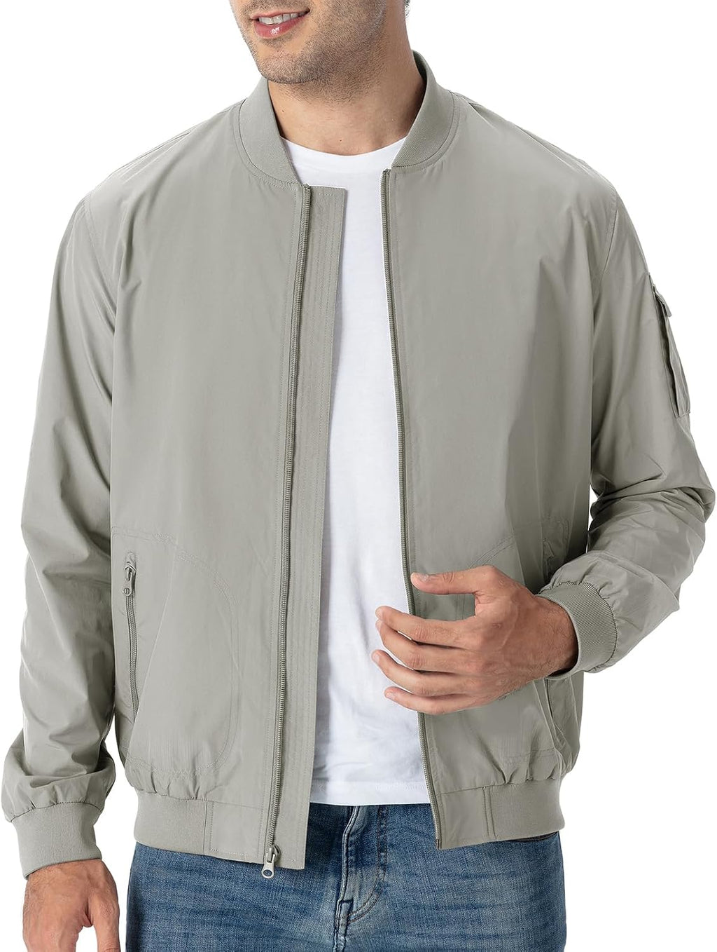 TBMPOY Men's Lightweight Jackets Casual Dress Golf Bomber Windbreaker Fall