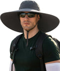 Mens Sun Hat Super Wide Brim Waterproof Breathable Bucket Hats for Men