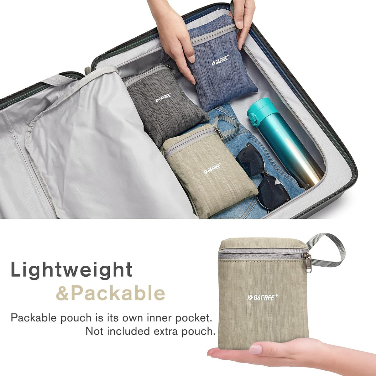 G4Free 10L/15L Hiking Backpack Lightweight Packable Hiking Daypack Small Travel Outdoor Foldable Shoulder Bag