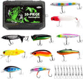 FONMANG Fishing Lures - Tackle Box with Tackle Included, Fishing Kit with VIBs, Frogs, Minnows, Soft Baits, Hooks & Weights Accessories, Freshwater Lure Kit for Bass Walleye Trout