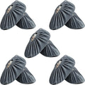 5 Pairs Reusable Shoe Covers, Non Slip Shoe Protectors Covers, Universal Soft Washable Thickened Foot Boot Shoe Covers for Indoors Home Laboratory (Grey)