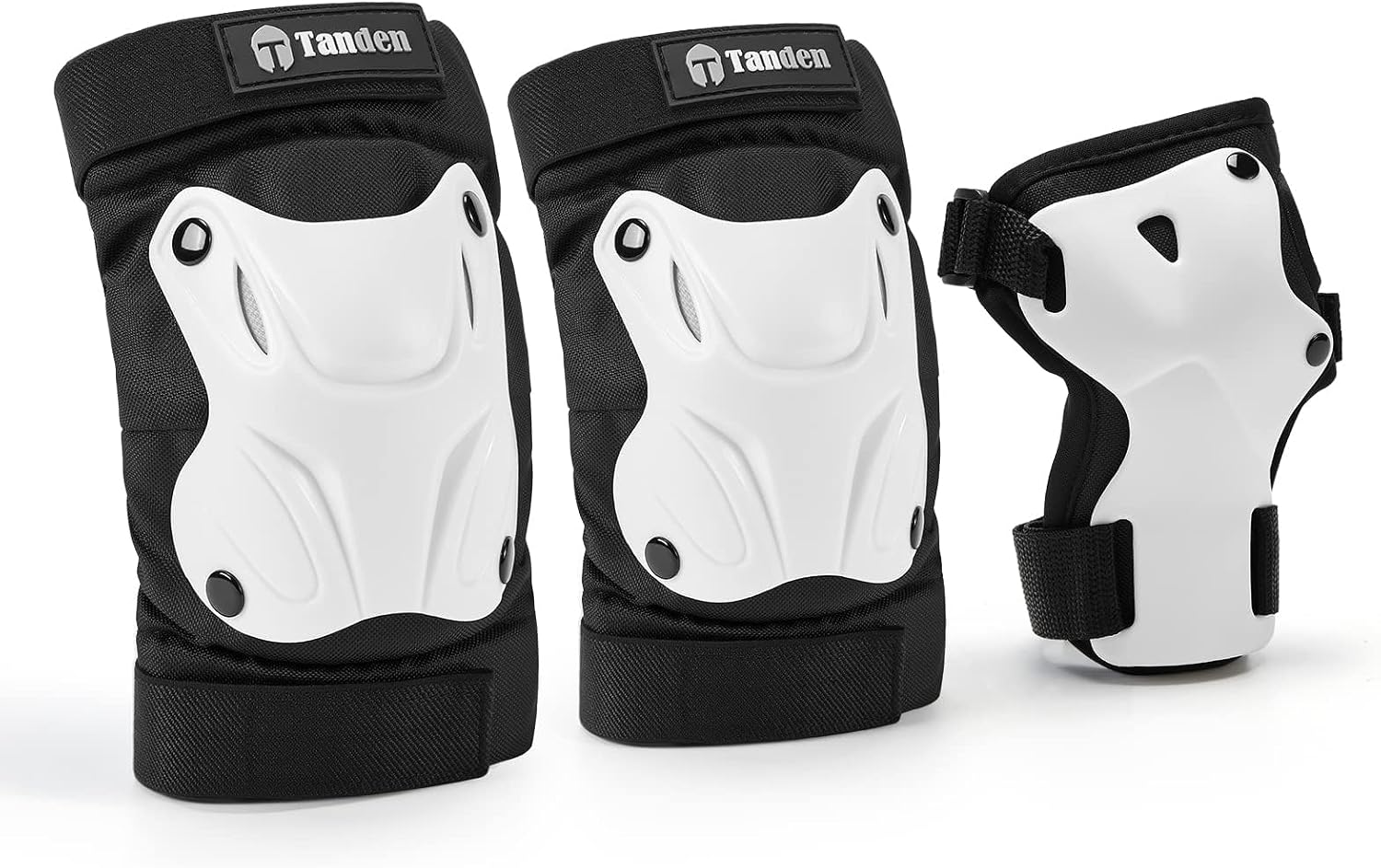 Tanden Skating Protective Gear Knee and Elbow Pads Wrist Guards for Roller Skating Skateboarding, Skate Pads Adult Knee Pads