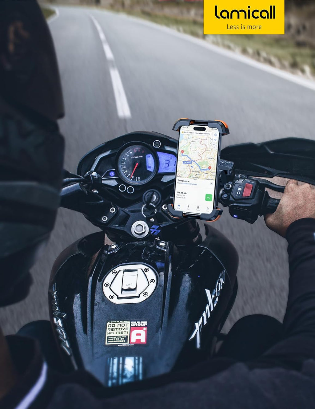 Lamicall Motorcycle Phone Mount Holder with Dual Vibration Dampener