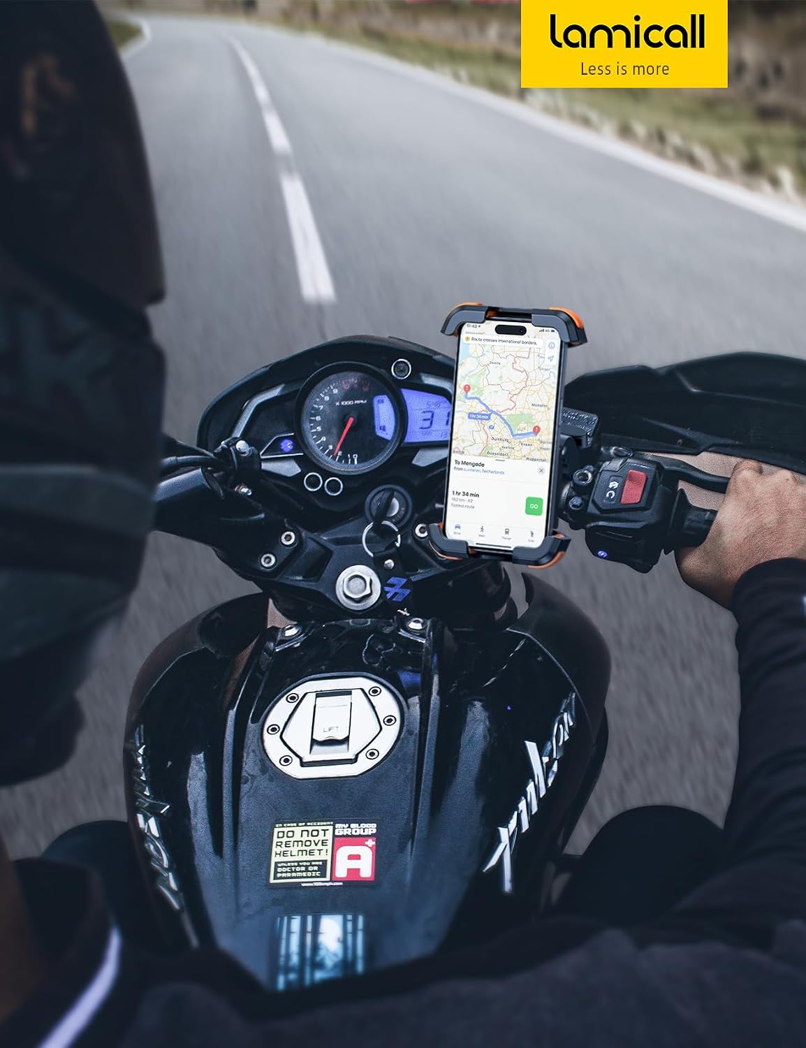 Lamicall Motorcycle Phone Mount Holder with Dual Vibration Dampener