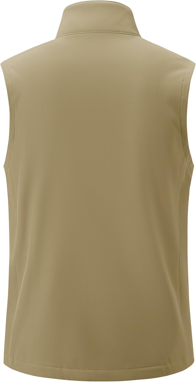 MAGCOMSEN Men's Lightweight Softshell Vest Outerwear Fleece Golf Running