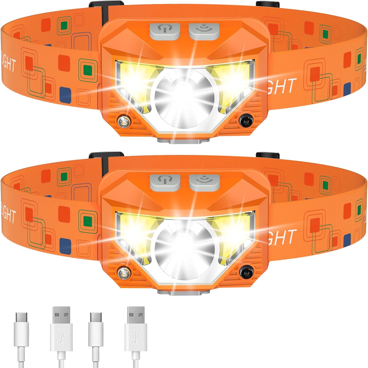 LHKNL Headlamp Flashlight, Lumen Bright Head Lamps LED Rechargeable Camping