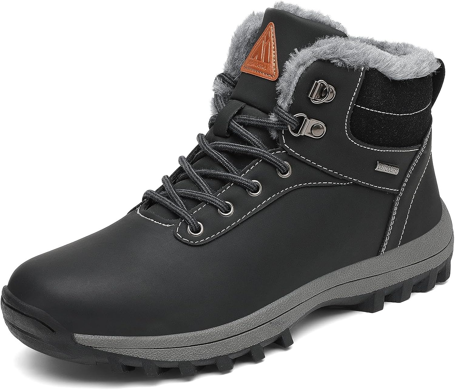 Mishansha Men's Waterproof Snow Boots, Warm Winter Boots