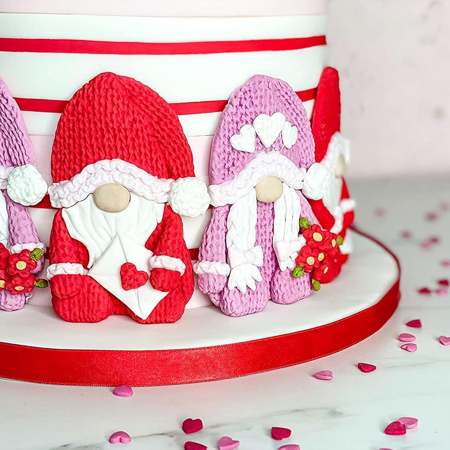 Christmas Fondant Mold, Knitted Gnome Doll Cake Decorating Silicone Molds, Chocolate Candy Sugar Craft Clay Resin Mold For Sugar Craft, Cookies, Butter, Bread