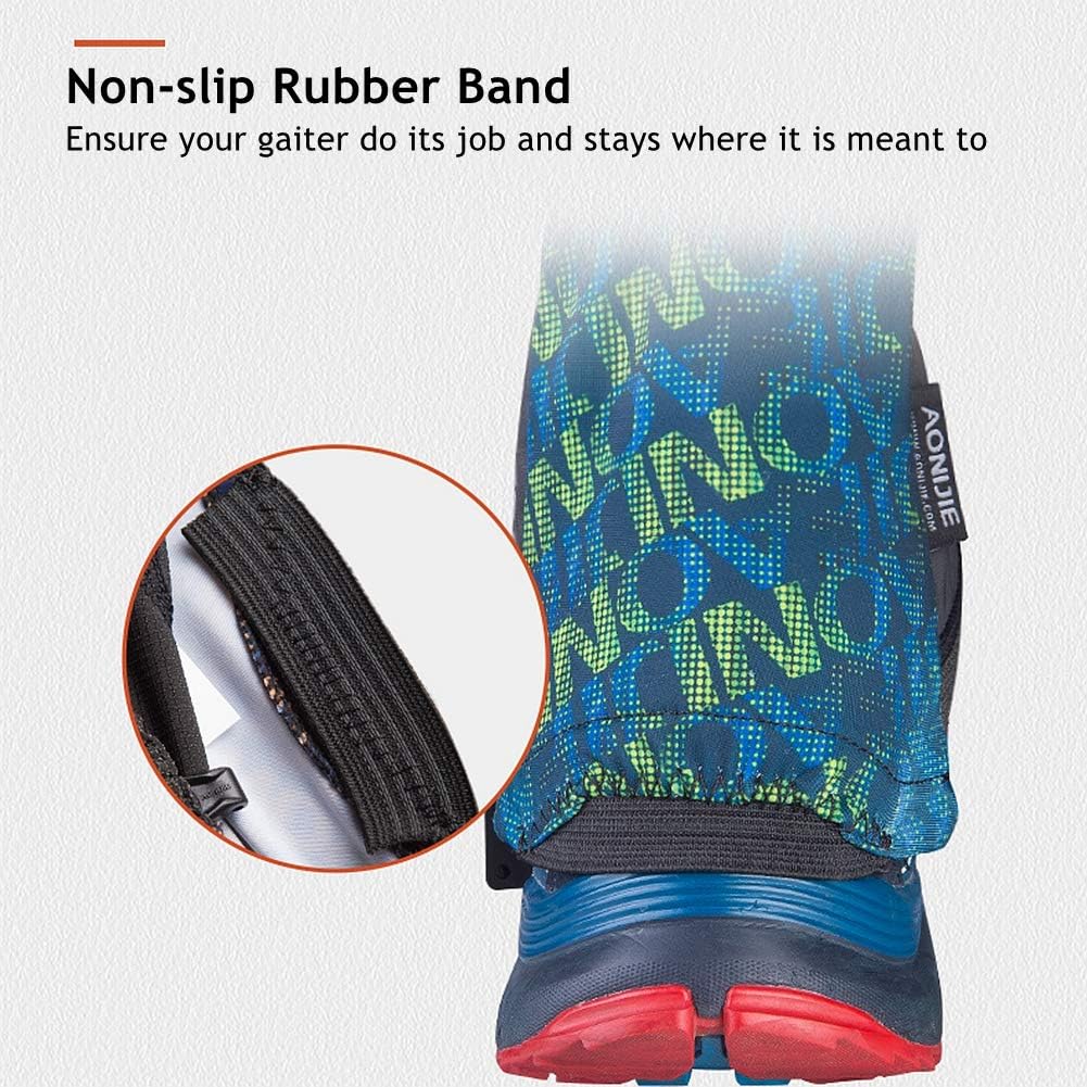 AONIJIE Low Trail Running Gaiters Reflective Ankle Guards for Hiking Marathon Triathlon Breathable Sand Prevention