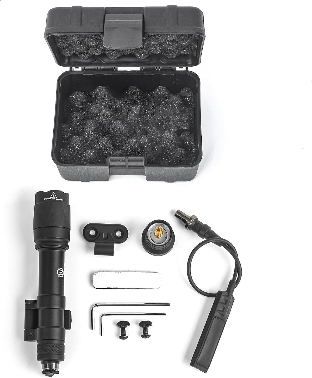 NOBUHIRO NOB#600C 800 Lumens Tactical Flashlight, 2 Rotating Base, 2 Switches