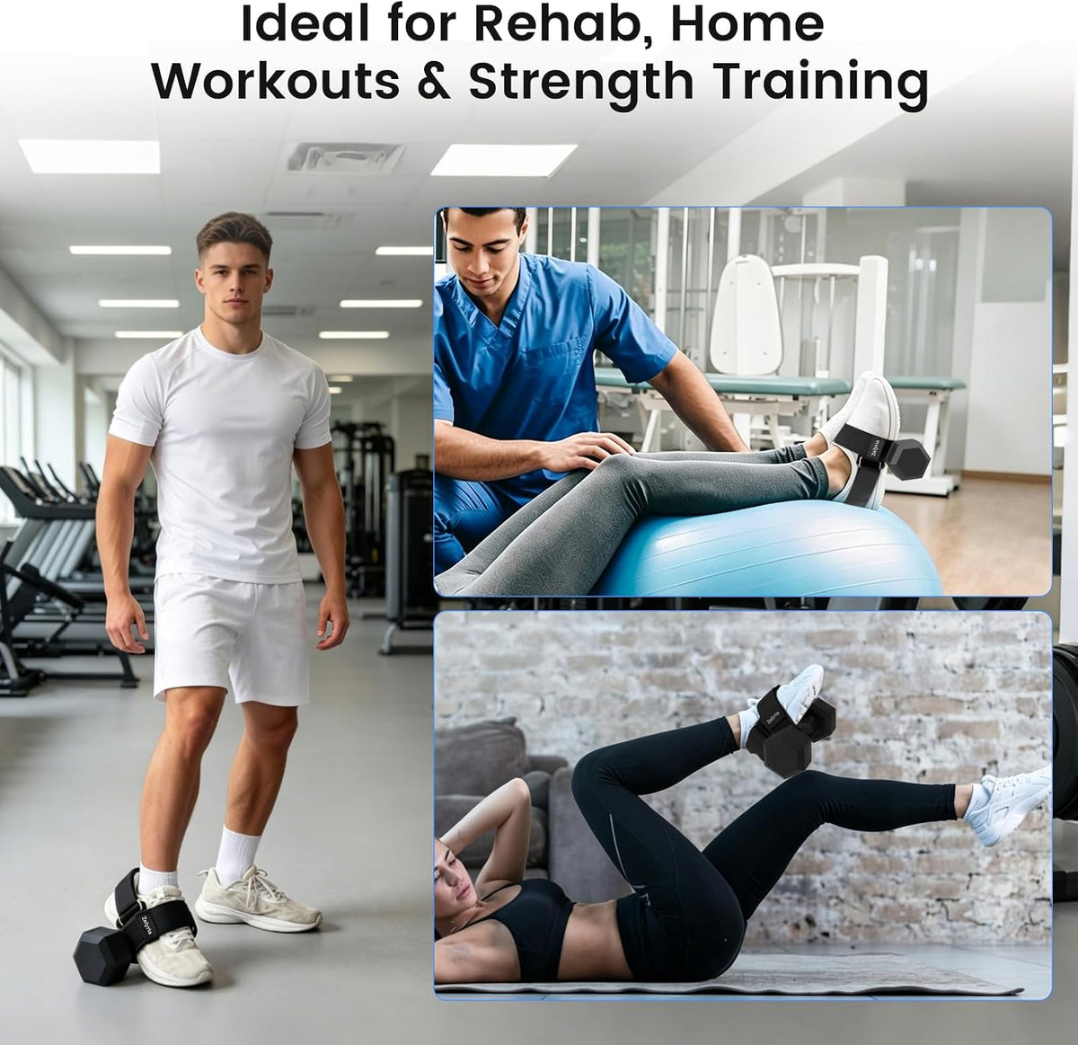 Dumbbell Foot Attachment for Leg & Tibialis Strength Training at Home